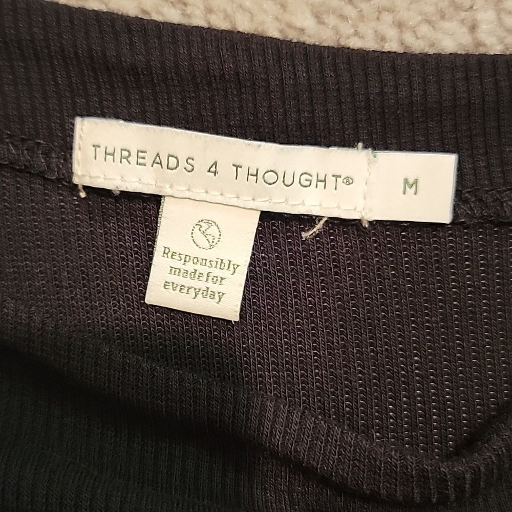 Threads 4 Thought black off the shoulder top. Sz med - Picture 5 of 7
